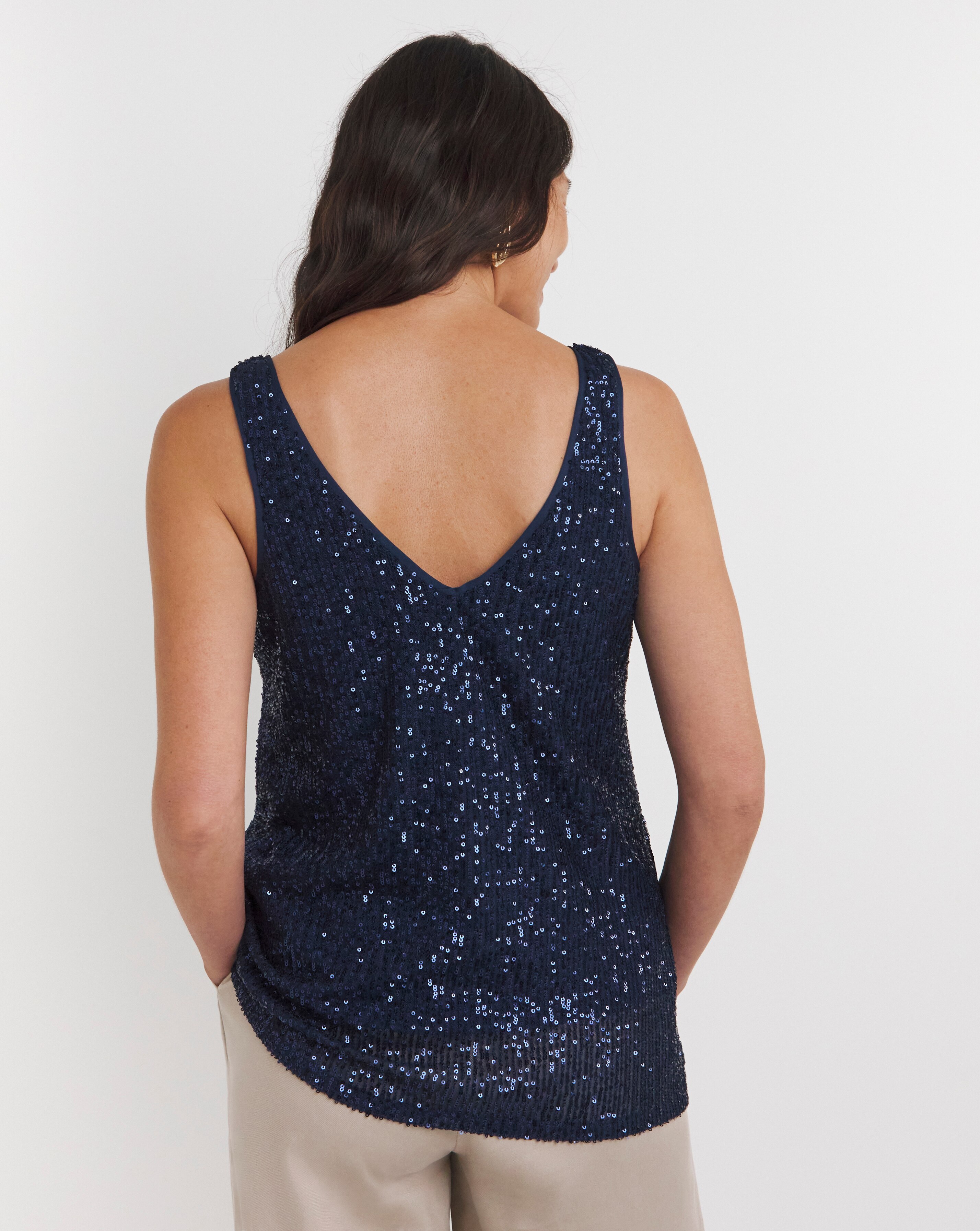 sequin vest top uk