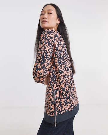 Side Zip Longline Sweatshirt