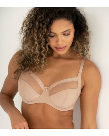 Pour Moi Viva Luxe Full Cup Wired Non Pad Side Support Bra Toffee