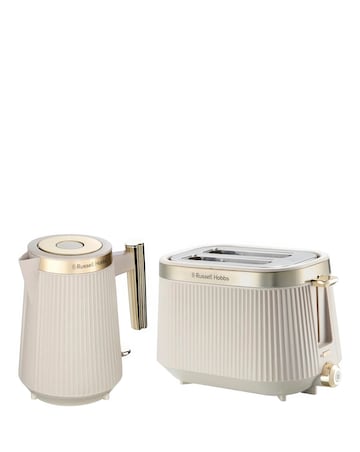 Russell Hobbs Bronte Kettle & 4 Slice Toaster Stone