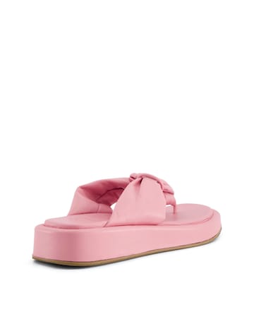 Dune London Landmark Leather Padded Toe Post Sandals D Fit