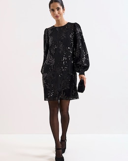 Phase Eight Odette Sequin Black Dress