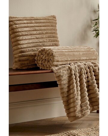 Catherine Lansfield Cosy Ribbed Cushion