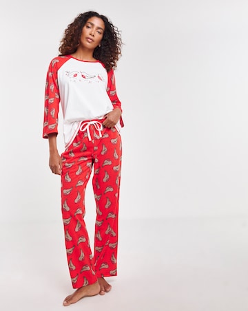 Joe Browns Festive Robin Pyjama Set