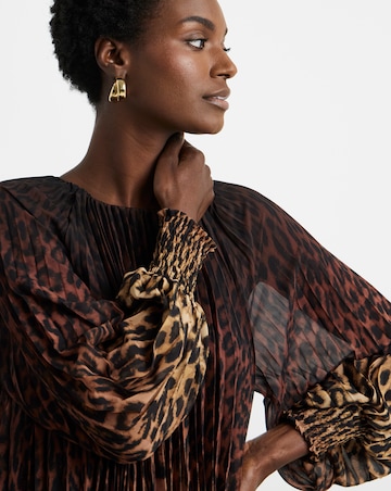 Joanna Hope Pleated Chiffon Blouse