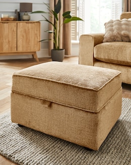 Hunter Chenille Storage Footstool