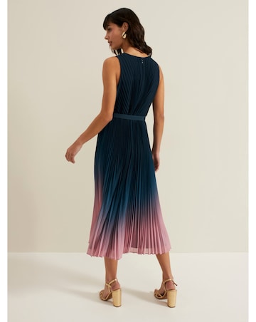 Phase Eight Simara Ombre Chiffon Pleat Dress