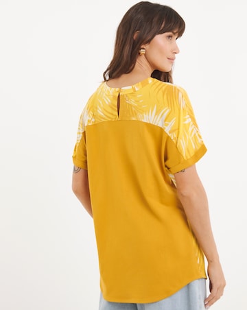 Pure Cotton Woven Front Curved Hem Longline Top