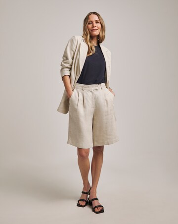 Anthology Navy Linen Crew Neck Tank