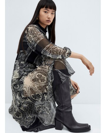 Mango Asymmetric Hem Dress