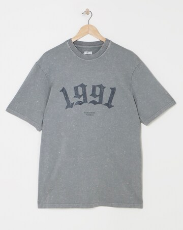 Relaxed Fit Acid Wash Graphic T-Shirt