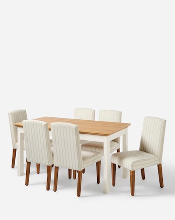 Julipa Ashford Dining Table with 6 Everly Chairs