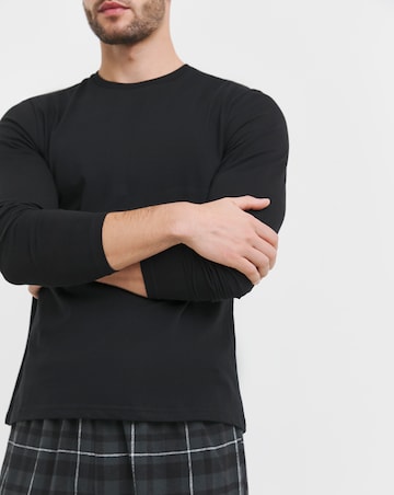 Check Fleece Bottom Lounge Set