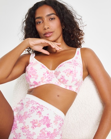 Slimma (2 Pack) Cotton Full Cup Bras (B-G) Pink Floral