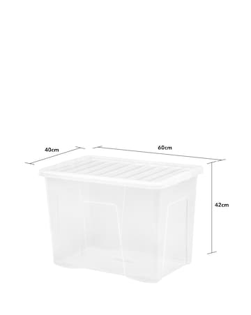 Wham Crystal 80L Box and Lid 4pk