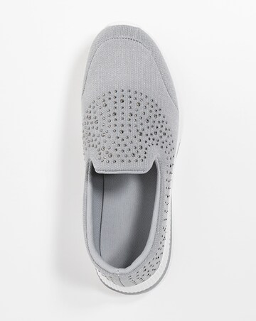 Diamante Slip On Leisure Shoe E Fit