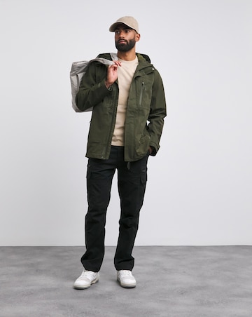 Khaki Fleece Lined Waterproof Anorak