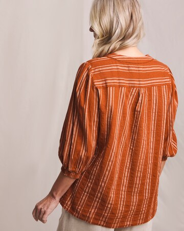 Julipa Lace Trim Button Down Blouse