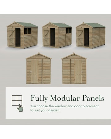 4LIFE Pent Shed 7x5 - Single Door - 2 Windows (Home Delivery)