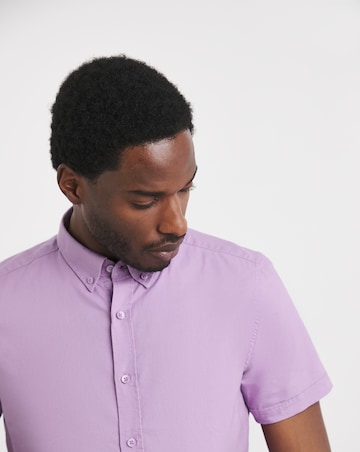 Short Sleeve Lilac Oxford Shirt Regular