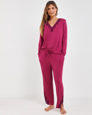 Pretty Secrets Viscose And Lace Hidden Support Pyjama Set