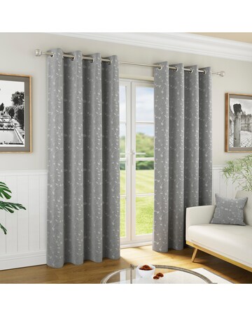 Tivoli Thermal Blackout Embroidered Eyelet Curtains