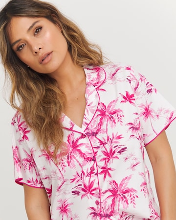 Cyberjammies Palm Print Short Pyjama Set White Mix