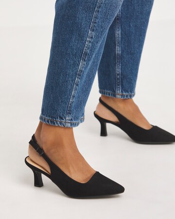 Marina Flexi Sole Kitten Heel Slingback - Extra Wide Fit (EEE)