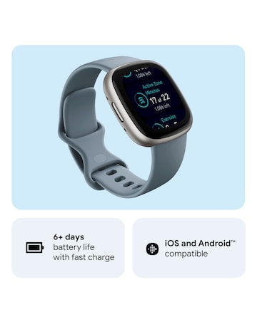 Fitbit Versa 4 Smart Watch - Waterfall Blue