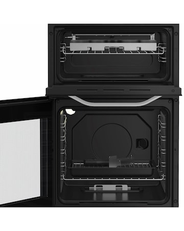 Hotpoint HTG5GCWL 50cm Gas Twin Cooker with Glass Lid - White