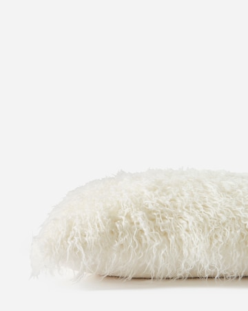 Mongolian Faux Fur Cushion - Ivory