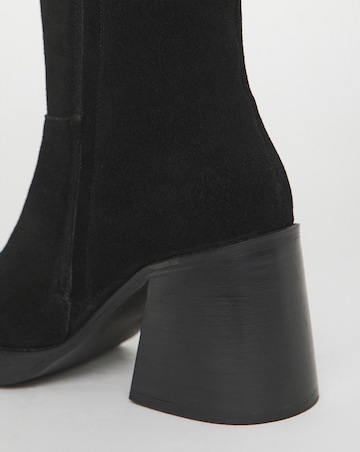 Cloudy Suede Platform Knee High Boots - Extra Wide Fit (EEE) & Curvy Plus Calf