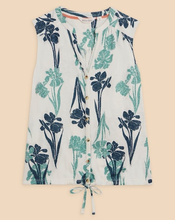 White Stuff Tulip Jersey Sleeve Shirt