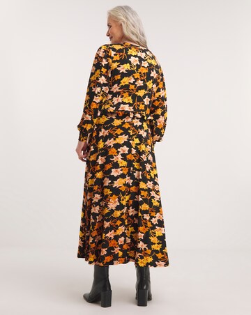 Joe Browns Glourious Golden Leaves Midaxi Jersey Dress