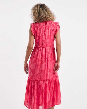 Jacquard Burn Out Tea Dress