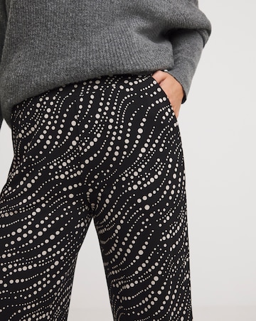 2 Pack Black/Printed Wide Leg Trousers