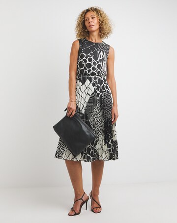 Joanna Hope Pleat Print Midi Dress