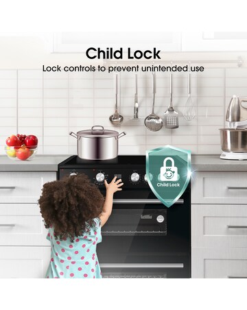 Hisense HDE3211BIBUK 60cm Induction Double Cooker - Black