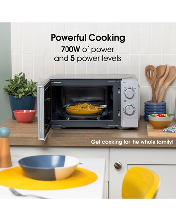 Abode 20 Litre Silver Manual Microwave