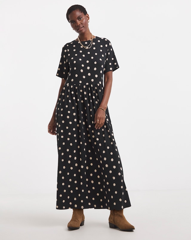 Soft Touch Half Sleeve Smock Dress