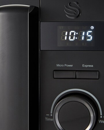 Swan SM22037LBLKN 20Litre Stealth Black Digital Microwave