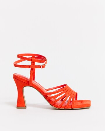 Malinda Ankle Strap Caged Heeled Sandals Ex Wide Fit