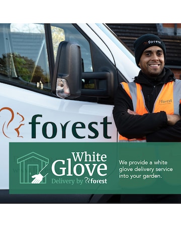 Forest 4LIFE Pent Summerhouse 8x6 - Double Door - 4 Window (Home Delivery)