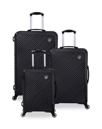 IT Luggage Recline 3pc Suitcase Set - Black