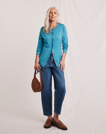 Julipa Scalloped Edge Button Down Cardigan