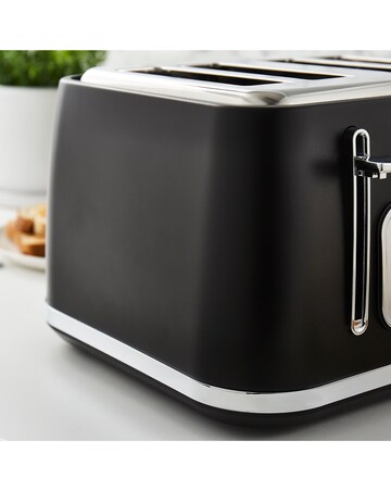 Swan Serenity Kettle, 4 Slice Toaster & Microwave Bundle Black