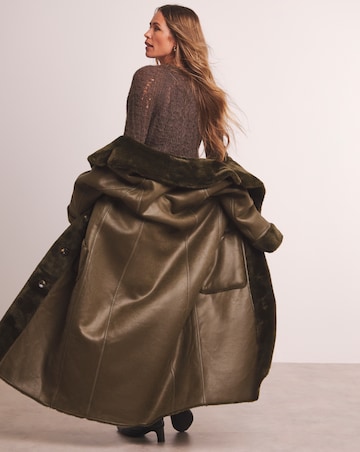 Anthology Khaki Reversible Borg Shealing Coat