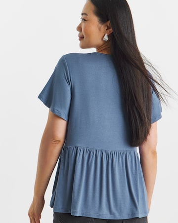 Bow Front Peplum Top