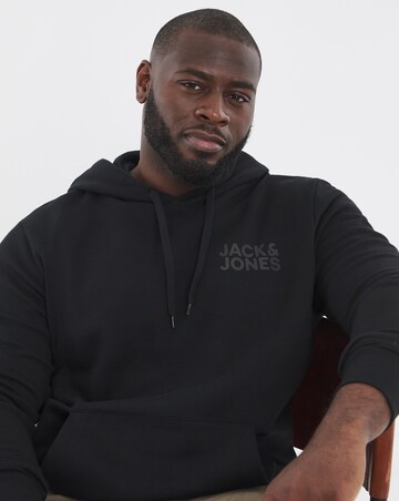 Jack & Jones Corp Logo Hoodie - Black