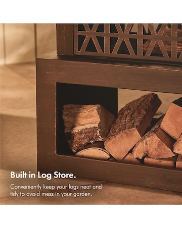 VonHaus Outdoor Garden Fireplace Fire Pit